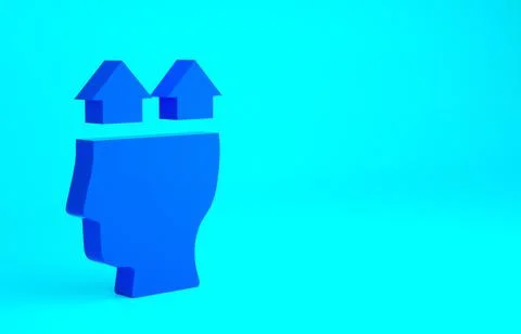 Blue User of man icon isolated on blue background. Business avatar symbol use Illustrazione stock