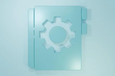 Blue User manual icon isolated on blue background. User guide book. Instruc.. Stock Illustration