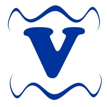 Blue V Stock Illustration