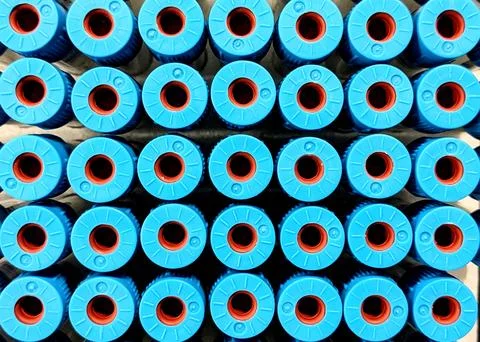 Blue Vacutainer Circle Pattern with Red combination Stock Photos