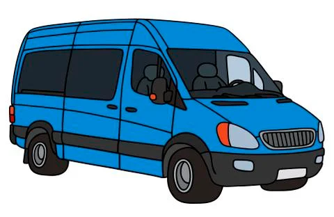 Blue van Stock Illustration