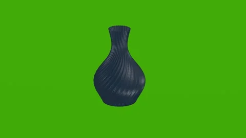 The blue vase rotates on the green screen Stock Footage 279342911