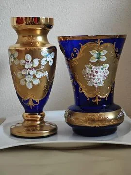 Blue vases Stock Photos