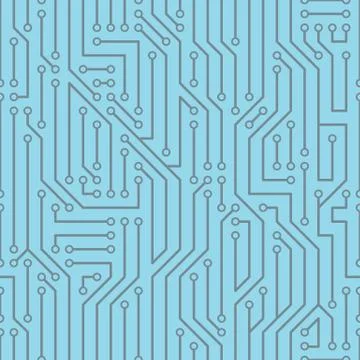 Blue vector abstract circuit board endless pattern Illustrazione stock