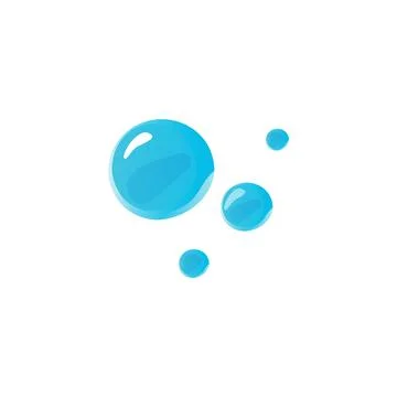 Blue vector air bubbles for underwater games on isolated background. Stock Illustration
