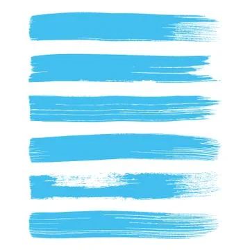 Blue vector art brush strokes collection Illustrazione stock