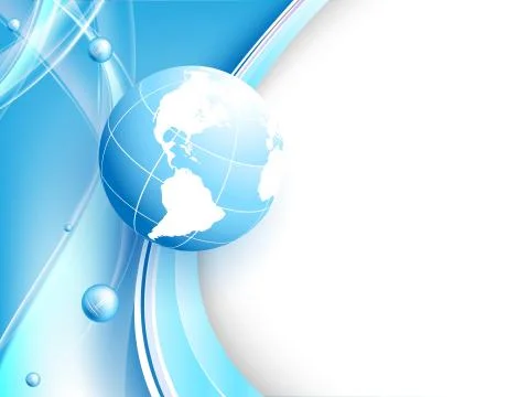 Blue vector background with globe. eps10 Stock Illustration