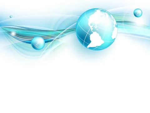 Blue vector background with globe. eps10 Stock Illustration