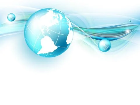 Blue vector background with globe. eps10 Stock Illustration