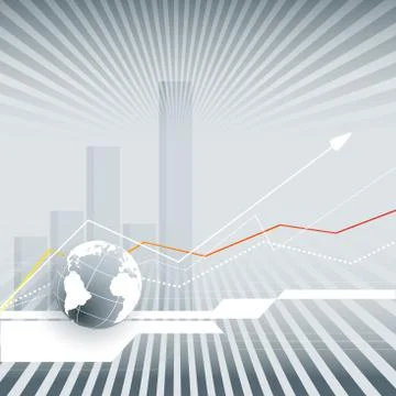 Blue vector background with globe. eps10 Stock Illustration