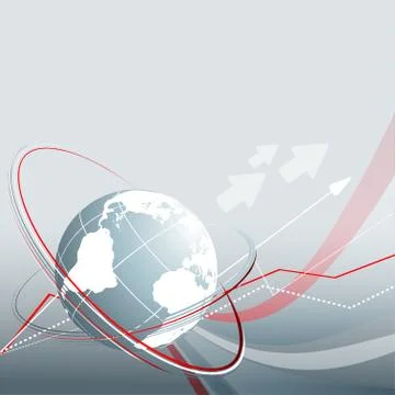 Blue vector background with globe. eps10 Stock Illustration