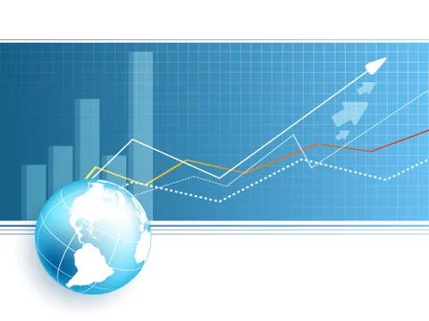 Blue vector background with globe. eps10 Stock Illustration