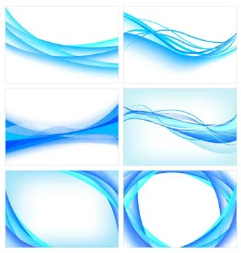 Blue vector background set Stock Illustration