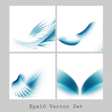 Blue vector backgrounds set Stock Illustration