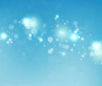 Blue Vector Bokeh Background For Finance And Technology Stock-Illustration