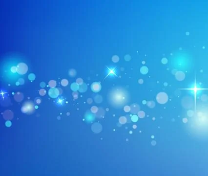 Blue Vector Bokeh Background With Sparkles For Hanukkah Celebration Stock-Illustration