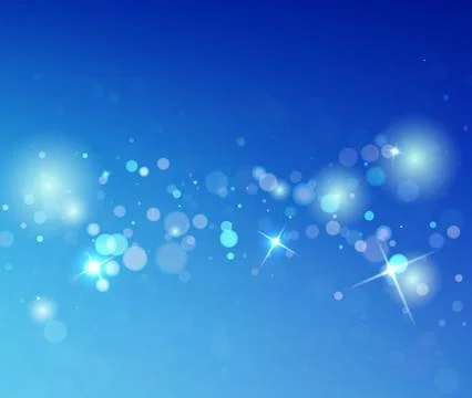 Blue Vector Bokeh Background With Sparkles For Ecommerce Holiday Sale Stock Illustration