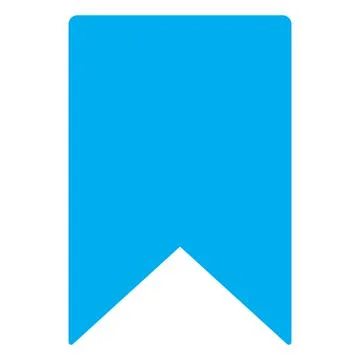 Blue vector bookmark solid icon isolated on white background Stock Illustration