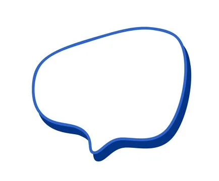 Blue vector bordered blank comics, bubble offering creative speech for text Stock Illustration