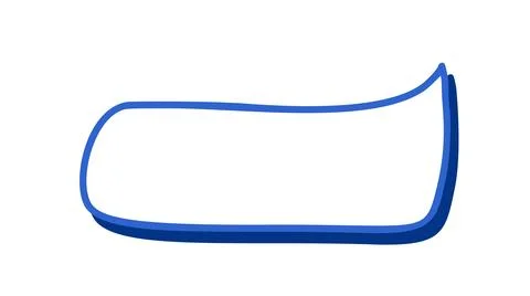 Blue vector bordered blank offering bubble for creative space speech text Stock Illustration