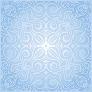Blue vector decorative mandala design Stock Illustration