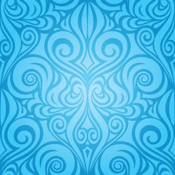 Blue vector decorative pattern design Stock Illustration