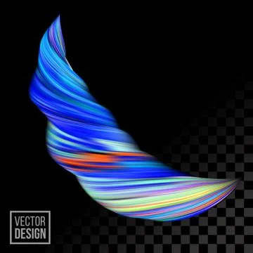 Blue vector digital color paint background. Creative vivid 3d flow fluid pain Illustrazione stock