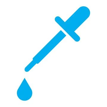 Blue vector dropper icon isolated on white background Stock Illustration