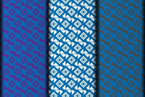 Blue vector eps seamless pattern design. Stock Illustration