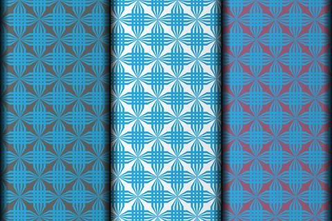 Blue vector eps seamless pattern design element. Stock Illustration