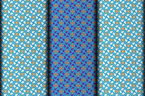 Blue vector eps seamless pattern design. Stock Illustration
