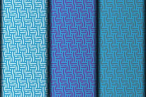 Blue vector eps seamless pattern design template. Stock Illustration
