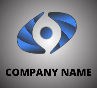 Blue vector icon. Logo design for business Stock Illustration