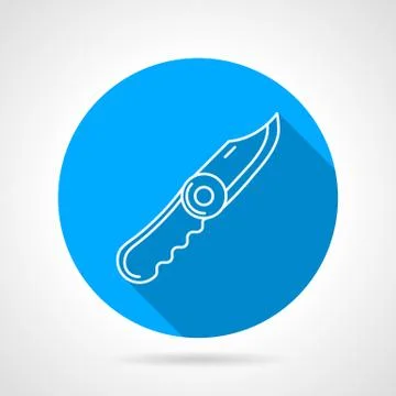 Blue vector icon for pocket knife Stock Illustration