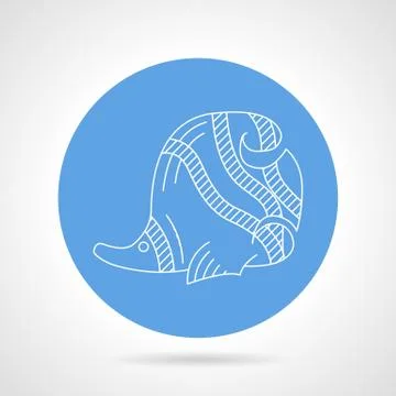 Blue vector icon for sea fish Stock Illustration