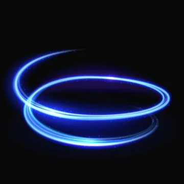 Blue vector light whirlpool, luminous swirling, glowing spiral background Stock Illustration