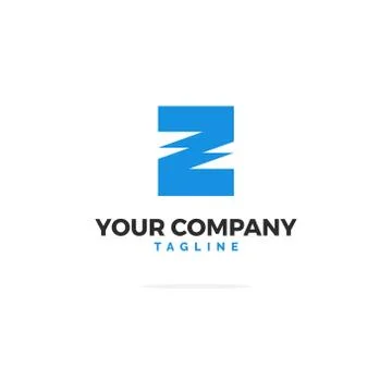 Blue Vector Logo Letter Z Energy Stock Illustration