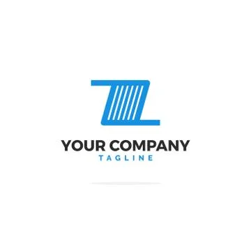 Blue Vector Logo Letter Z Abstract Stock Illustration