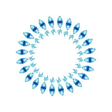 Blue Vector Mandala Illustrazione stock
