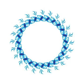 Blue Vector Mandala Illustrazione stock