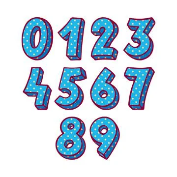 Blue vector numbers Ilustración de archivo