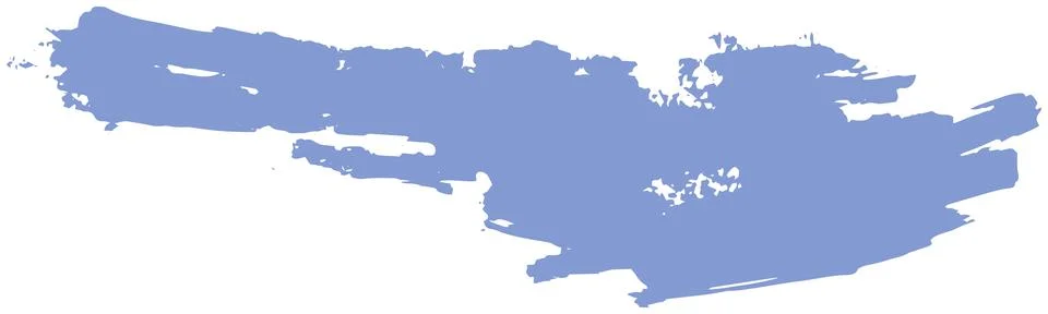 Blue vector paint stain with torn rough edges Stock Illustration