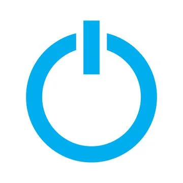 Blue vector power line icon isolated on white background Stock Illustration