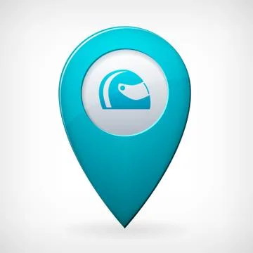 Blue vector race map pointer, isolated from background, layered イラスト素材