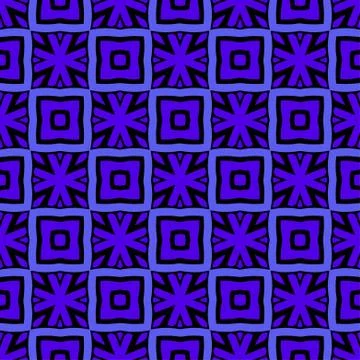 Blue Vector seamless pattern with snowflakes Stock Illustration