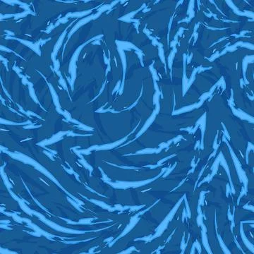 Blue vector seamless pattern of stripes with ragged edges in the form of corners Stock Illustration