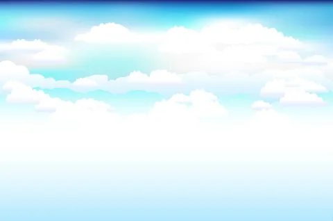 Blue vector sky and clouds Stock Illustration