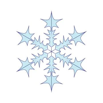 Blue Vector Snowflake Stock Illustration