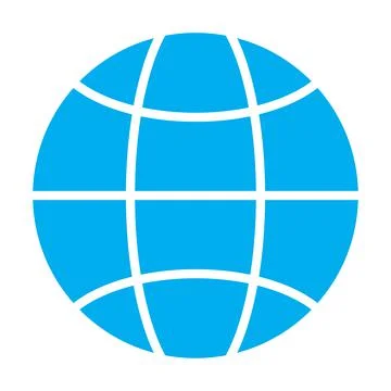 Blue vector solid web icon isolated on white background Illustrazione stock