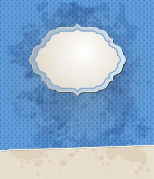 Blue vector striped vintage background Stock Illustration